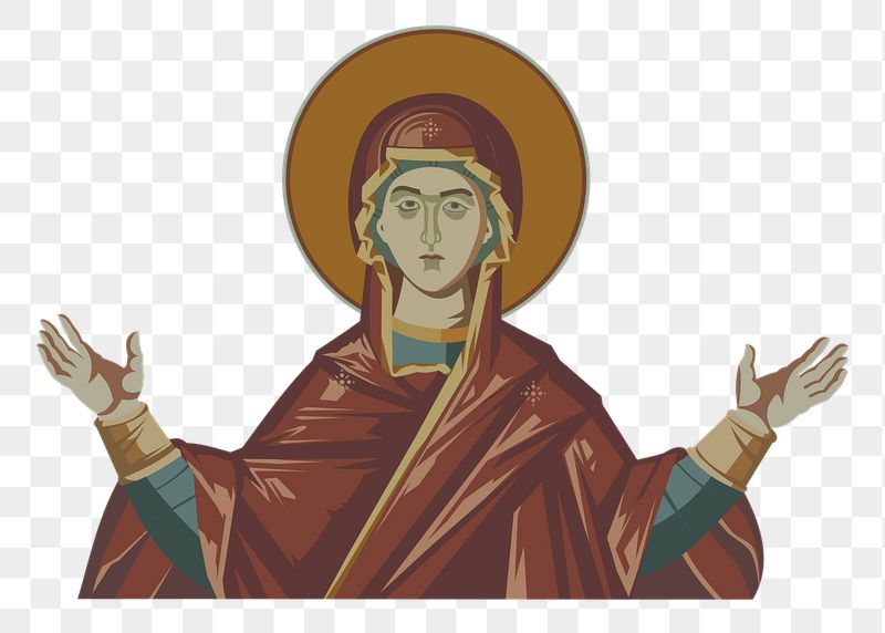 Virgin Mary png sticker illustration, | Free PNG - rawpixel