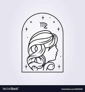 virgo zodiac astrology horoscope line art