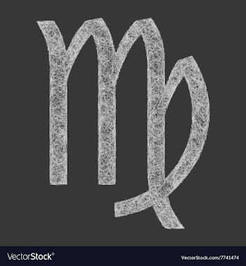 Virgo zodiac sign line art vector image