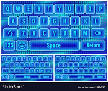 Virtual keyboard for smartphone vector image