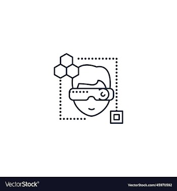 virtual reality creative icon from augmented