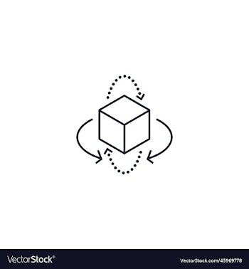 virtual tour creative icon from augmented reality