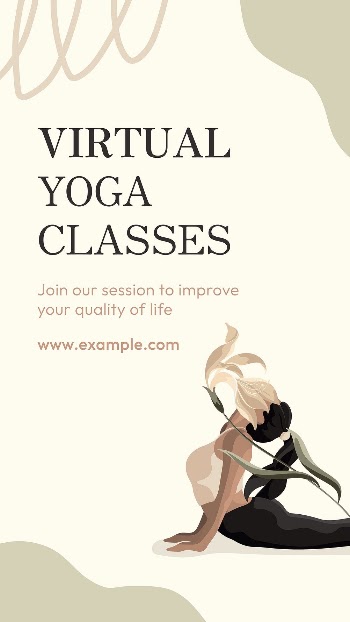 Virtual yoga class template, wellness | Free Vector Template - rawpixel