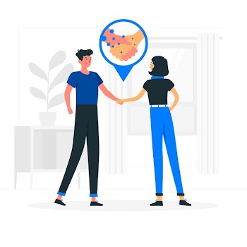 Virus transmission concept illustration Free Vector