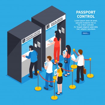 Visa center illustration Free Vector