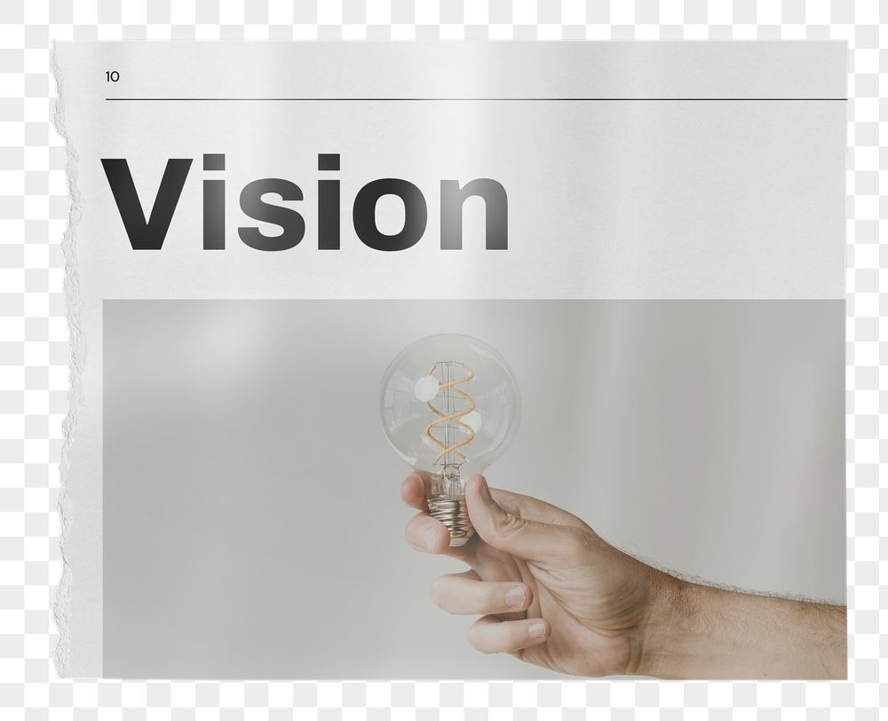 Vision newspaper png sticker, hand | Free PNG - rawpixel