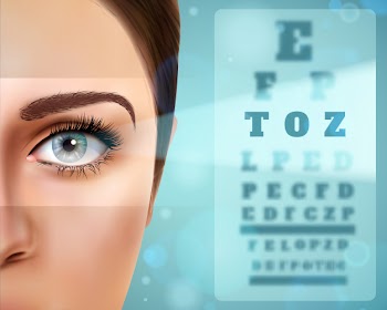 Vision realistic illustration Free Vector