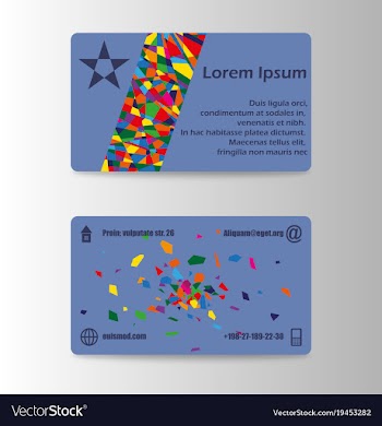 Visit card background vector image