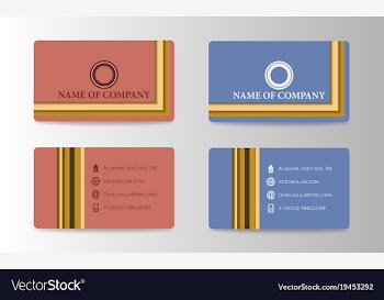 Visit card background vector image