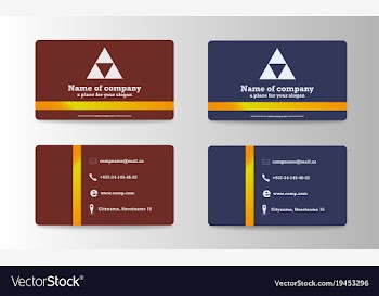 Visit card background vector image