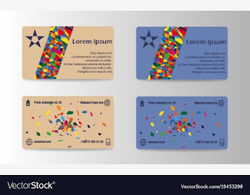Visit card background vector image