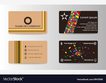 Visit card background vector image