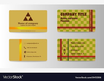 Visit card background vector image