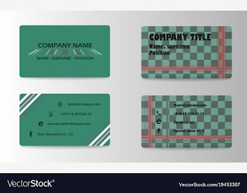 Visit card background vector image