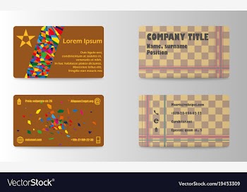 Visit card background vector image