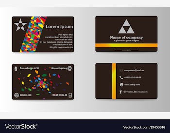 Visit card background vector image