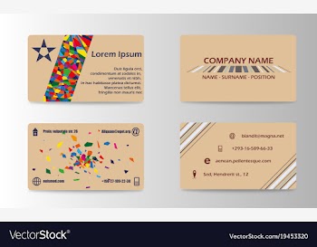 Visit card background vector image