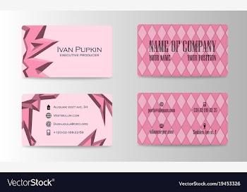 Visit card background vector image
