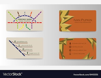 Visit card background vector image