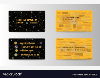 Visit card for business vector image