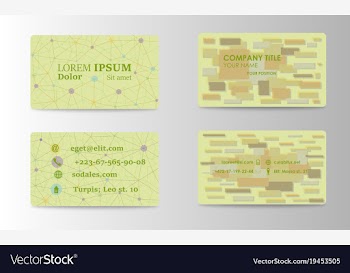 Visit card for business vector image