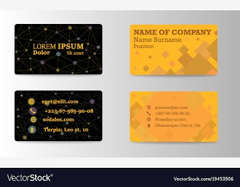 Visit card for business vector image