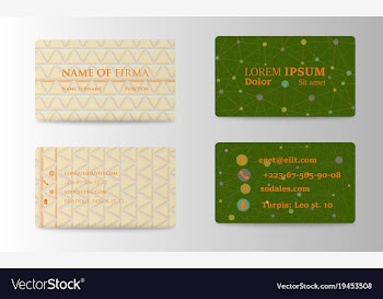Visit card for business vector image