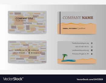 Visit card for business vector image