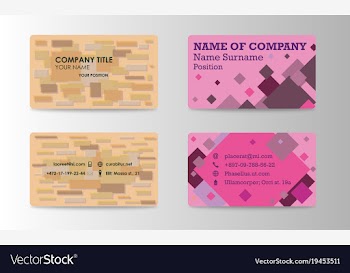 Visit card for business vector image