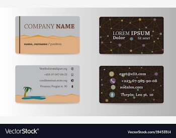 Visit card for business vector image