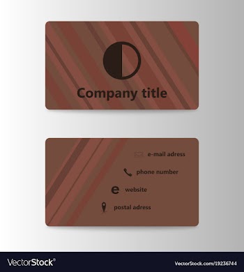 Visit card template vector image