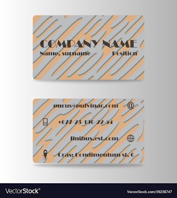 Visit card template vector image