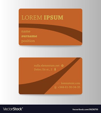 Visit card template vector image