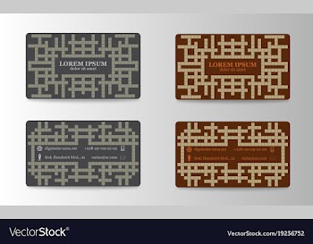 Visit card template vector image