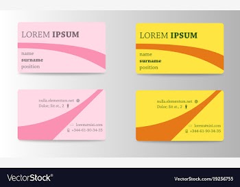 Visit card template vector image