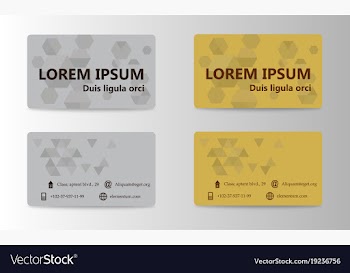 Visit card template vector image