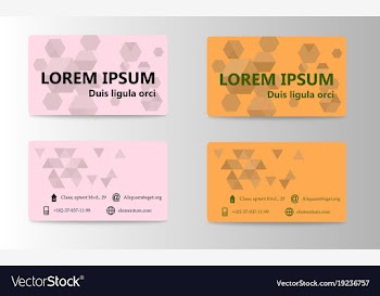 Visit card template vector image