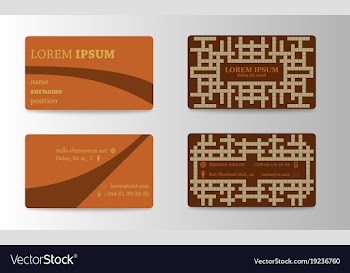 Visit card template vector image