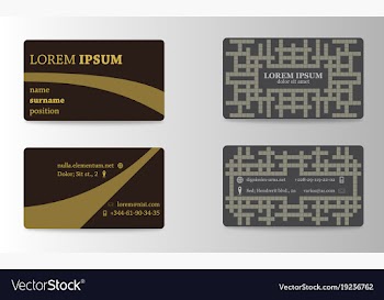 Visit card template vector image