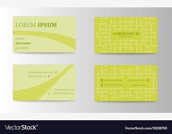 Visit card template vector image
