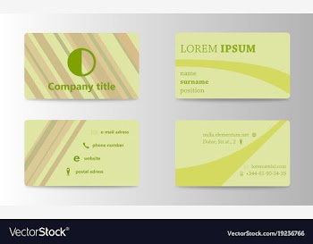 Visit card template vector image