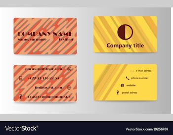 Visit card template vector image