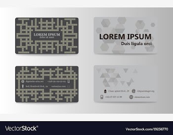 Visit card template vector image