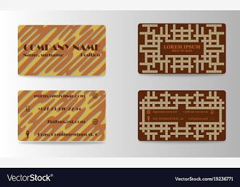 Visit card template vector image