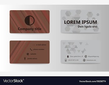Visit card template vector image