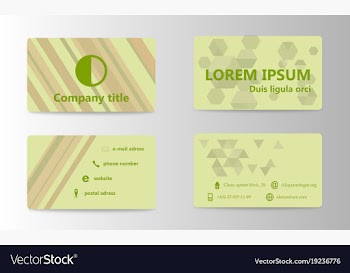 Visit card template vector image