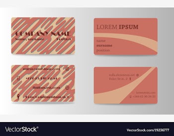 Visit card template vector image