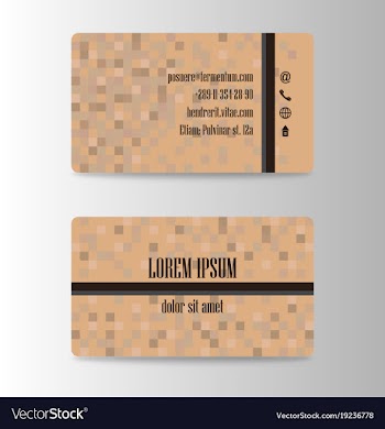 Visit card template vector image