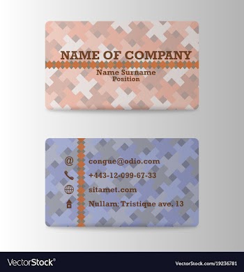 Visit card template vector image