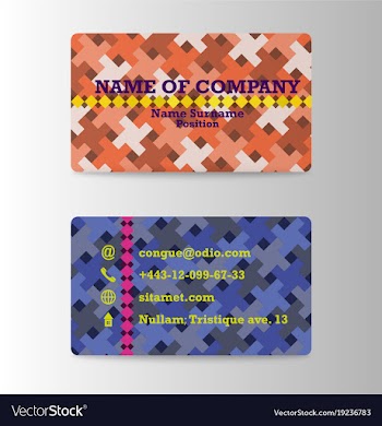 Visit card template vector image